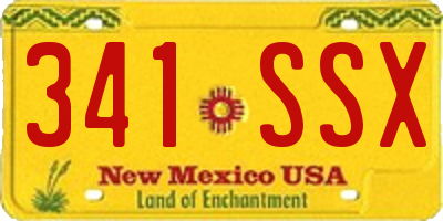 NM license plate 341SSX