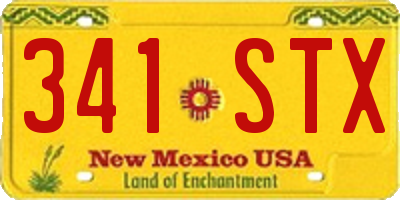 NM license plate 341STX