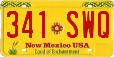 NM license plate 341SWQ