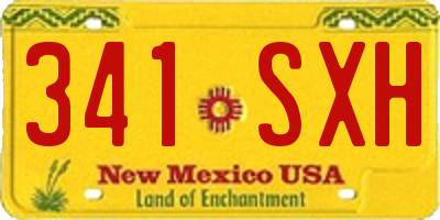 NM license plate 341SXH