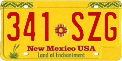 NM license plate 341SZG