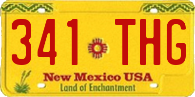 NM license plate 341THG