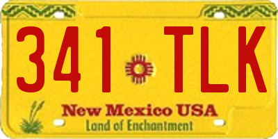 NM license plate 341TLK