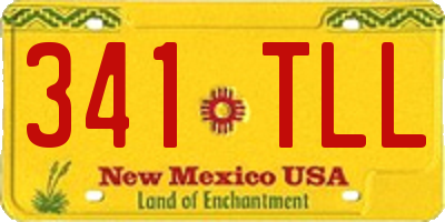 NM license plate 341TLL