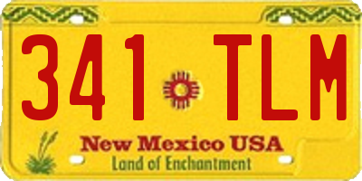 NM license plate 341TLM