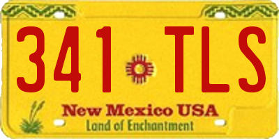 NM license plate 341TLS