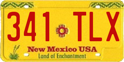 NM license plate 341TLX