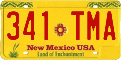 NM license plate 341TMA