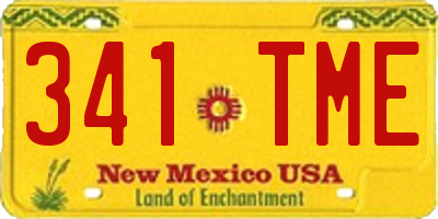 NM license plate 341TME