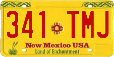 NM license plate 341TMJ