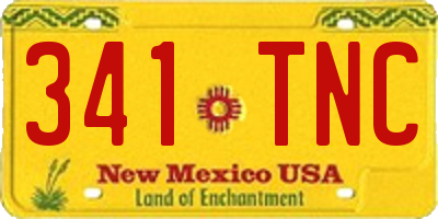 NM license plate 341TNC