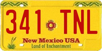 NM license plate 341TNL