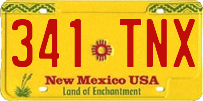 NM license plate 341TNX