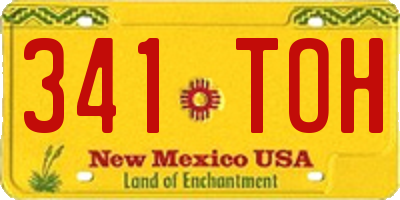NM license plate 341TOH