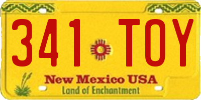 NM license plate 341TOY
