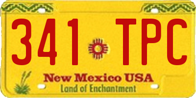 NM license plate 341TPC