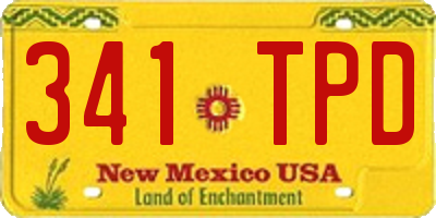 NM license plate 341TPD