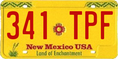 NM license plate 341TPF