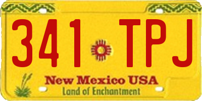 NM license plate 341TPJ