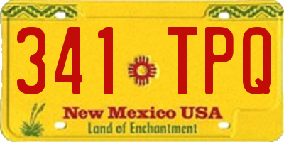 NM license plate 341TPQ