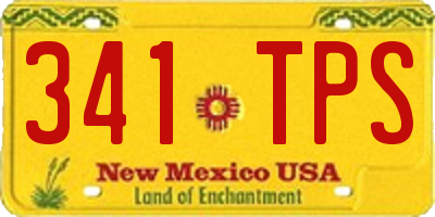 NM license plate 341TPS