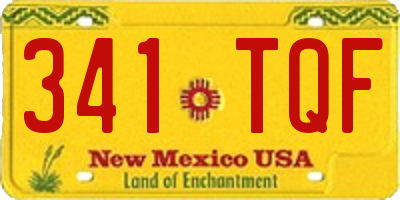 NM license plate 341TQF