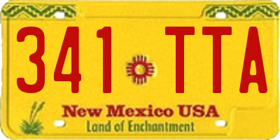 NM license plate 341TTA