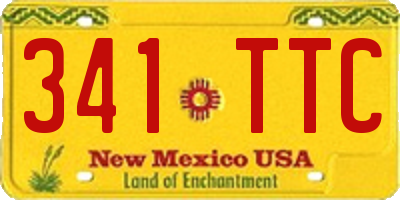 NM license plate 341TTC