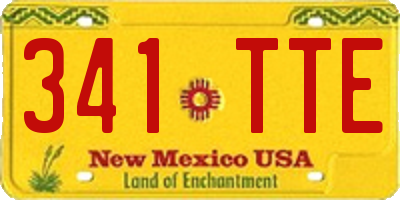 NM license plate 341TTE