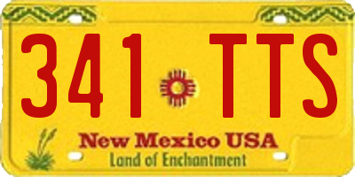 NM license plate 341TTS