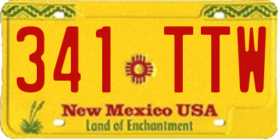 NM license plate 341TTW