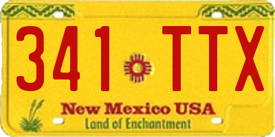 NM license plate 341TTX