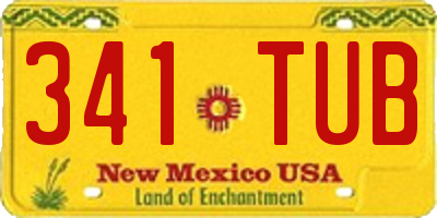 NM license plate 341TUB