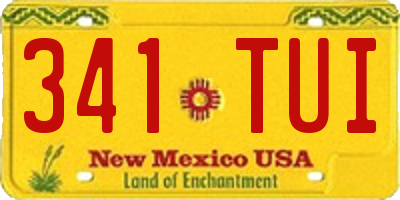NM license plate 341TUI