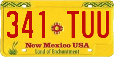 NM license plate 341TUU