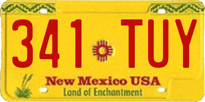 NM license plate 341TUY