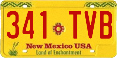 NM license plate 341TVB