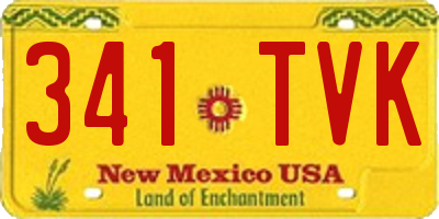 NM license plate 341TVK