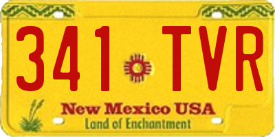 NM license plate 341TVR