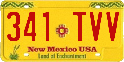 NM license plate 341TVV