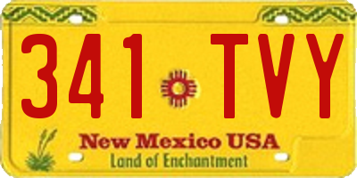NM license plate 341TVY