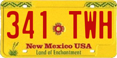NM license plate 341TWH