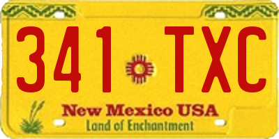 NM license plate 341TXC