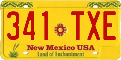 NM license plate 341TXE