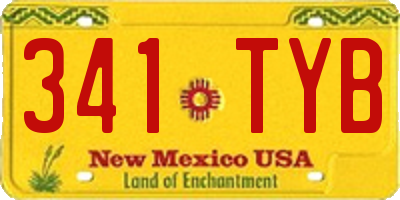 NM license plate 341TYB