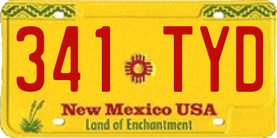 NM license plate 341TYD