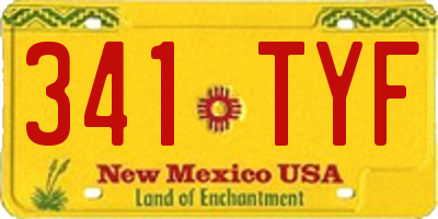 NM license plate 341TYF