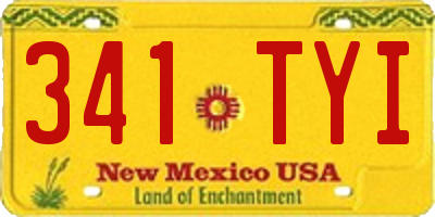 NM license plate 341TYI