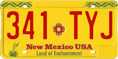 NM license plate 341TYJ