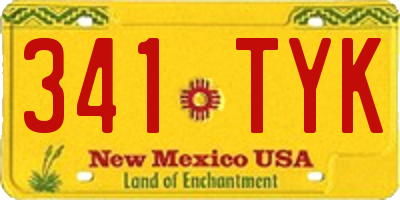 NM license plate 341TYK